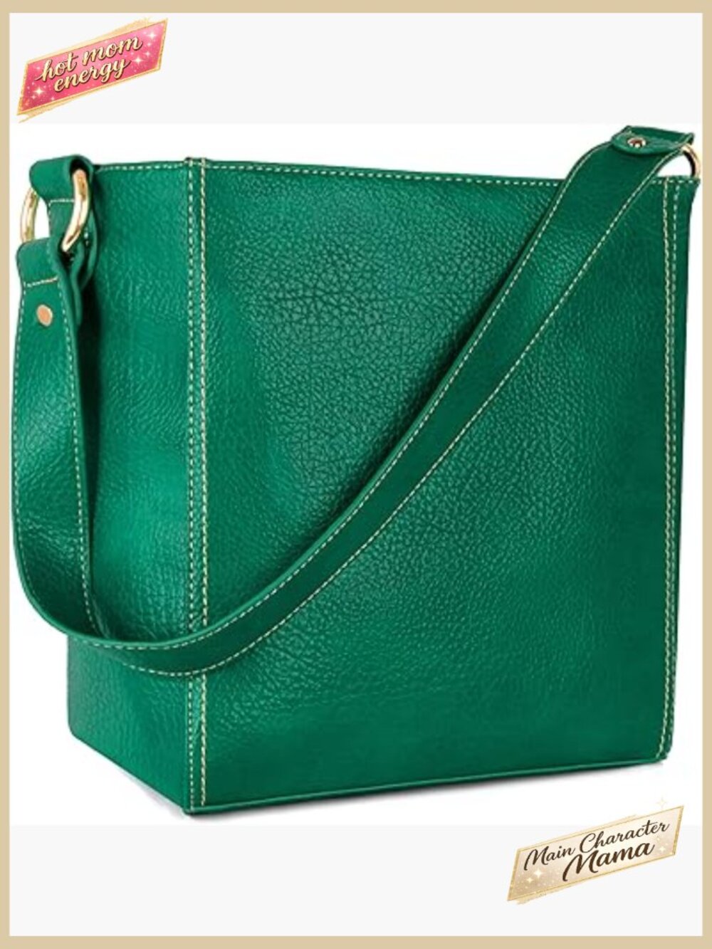 Vegan Leather Hobo Bag Soft Shoulder Purse Trendy Everyday Classic Handbag